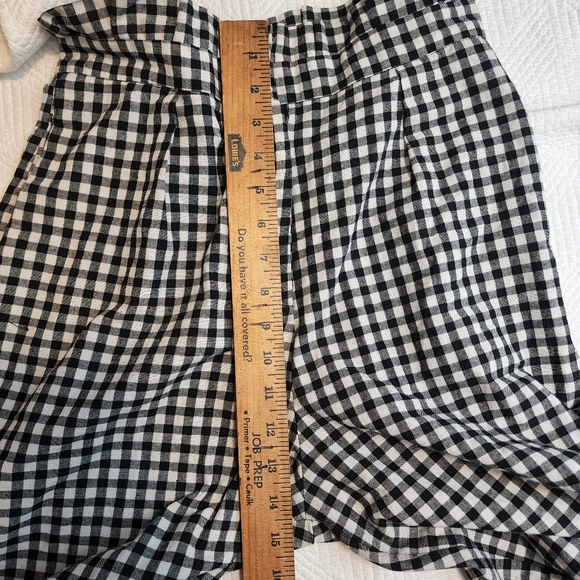 Zara checkered wide leg cropped pants - Picture 9 of 11